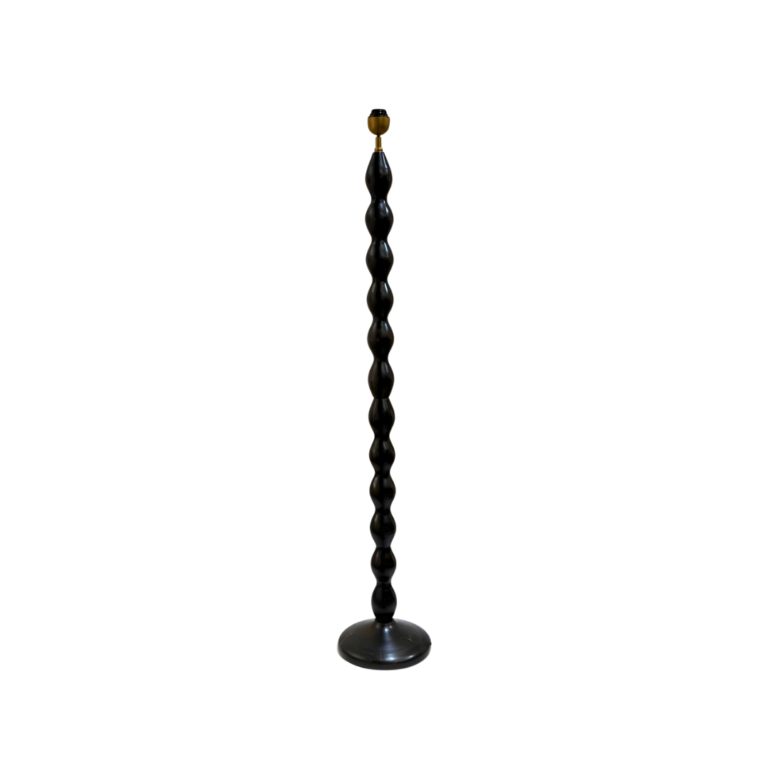 AARTIN Ripple Wood Floor Lamp - Ebony Finish (Base Only)