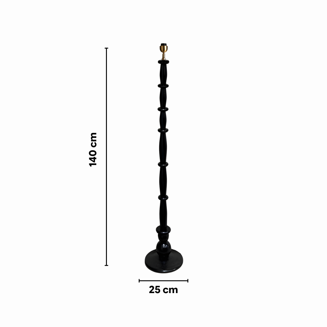 AARTIN Hazel Wood Floor Lamp With Sunshine Petals Lampshade
