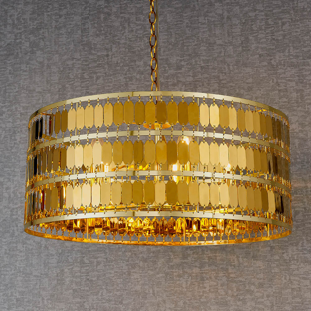 Eldora 5-Light Pendant Ceiling Light Gold - Comet Lighting