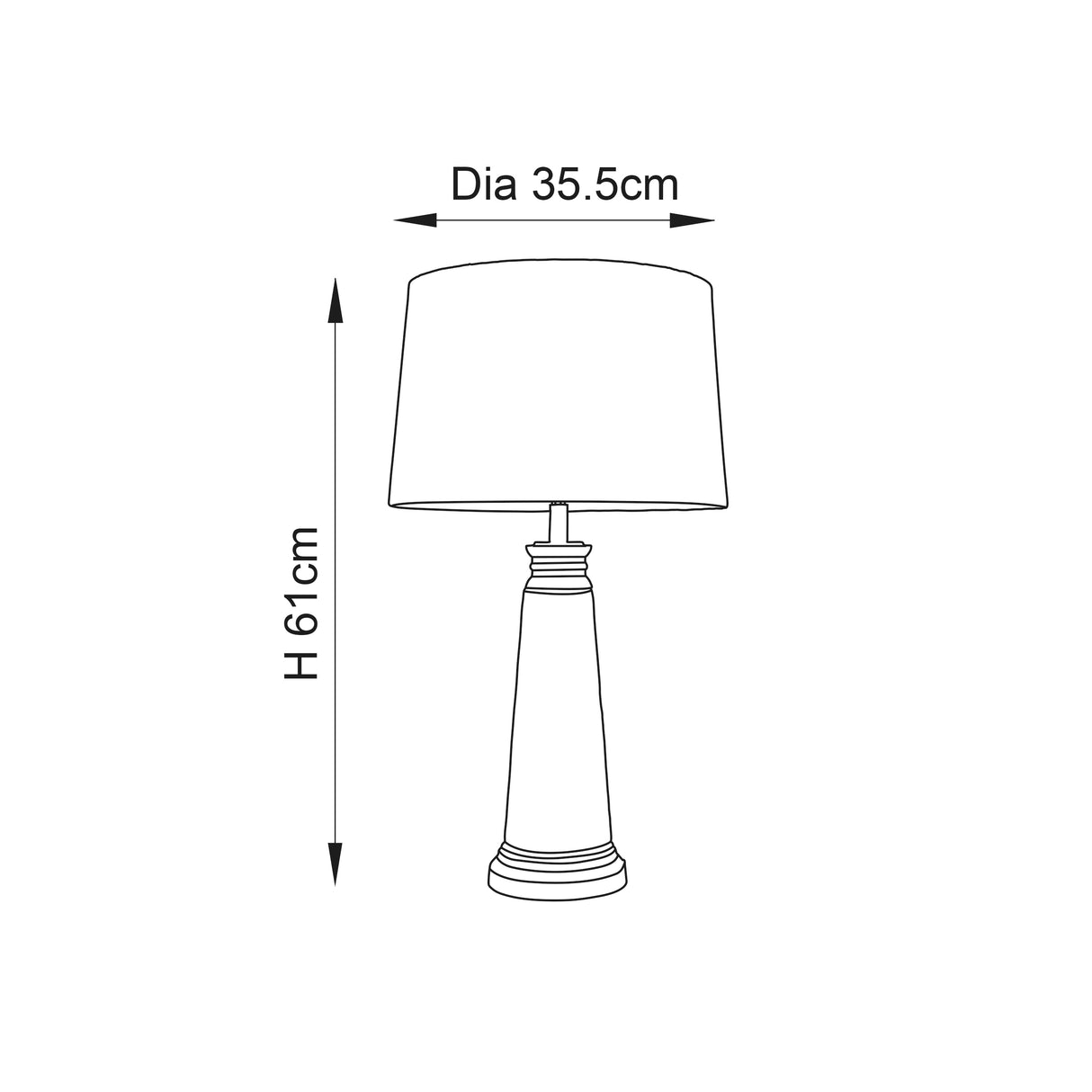 Winslet Table Lamp w/ Teal Shade - Comet Lighting