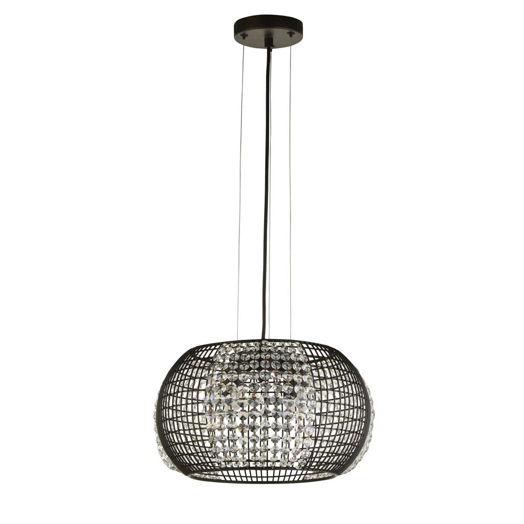 Cadleigh 4Lt Pendant Ceiling Light Black - Comet Lighting