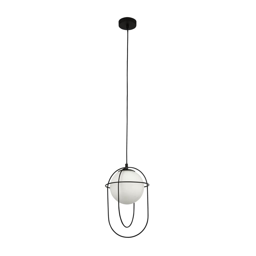 Anstey 1Lt Pendant Ceiling Light Black - Comet Lighting
