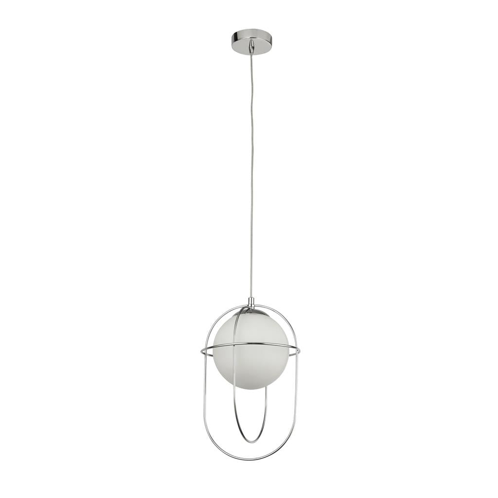 Anstey 1lt Pendant Ceiling Light Chrome - Comet Lighting