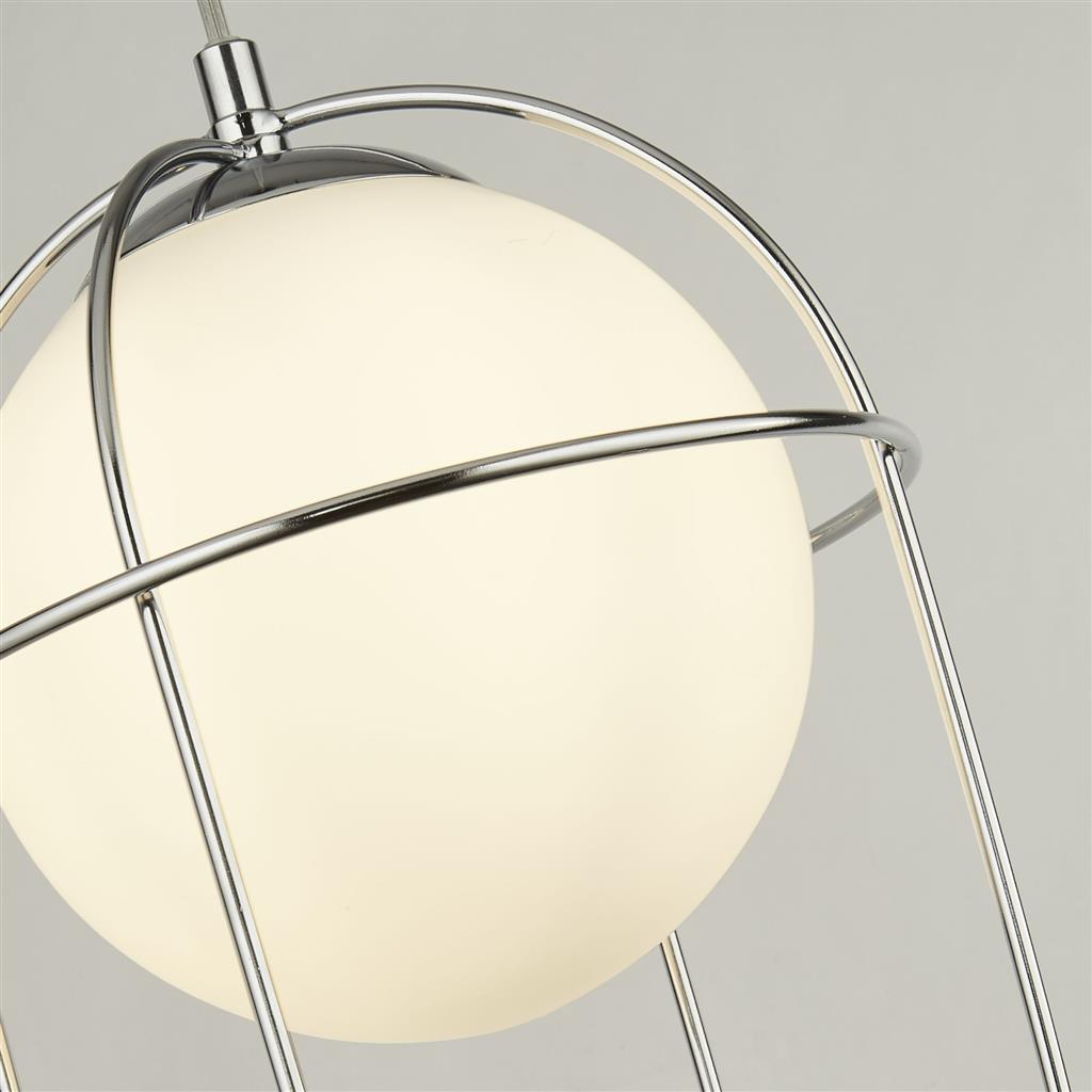 Anstey 1lt Pendant Ceiling Light Chrome - Comet Lighting