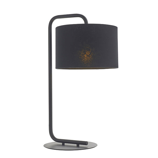 Landis Table Satin black paint & black fabric