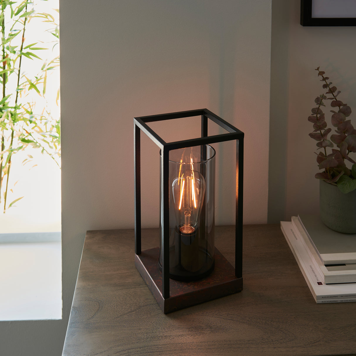 Ussuri Table Lamp Black/Bronze Patina - Comet Lighting