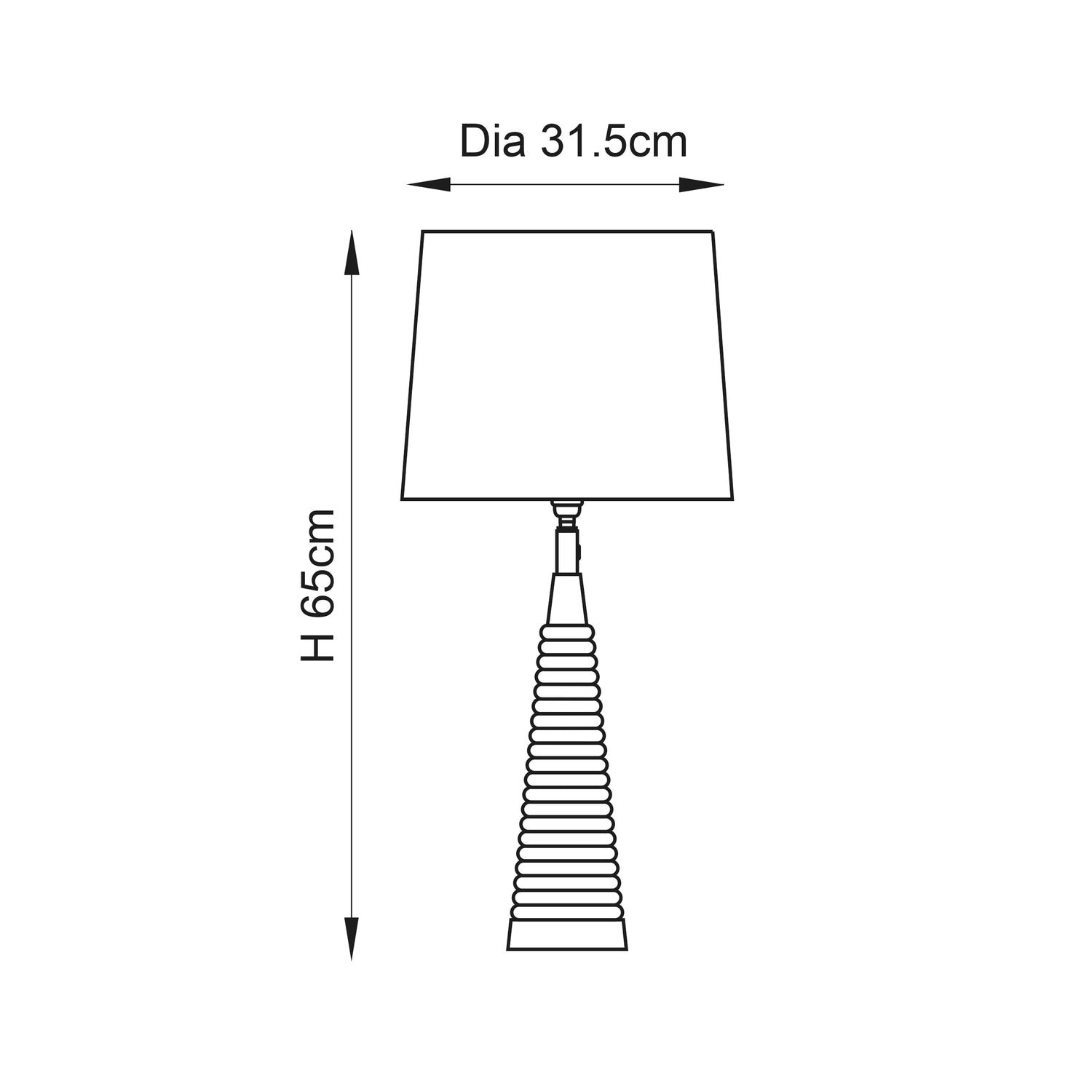 Naia Table Lamp Grey - Comet Lighting