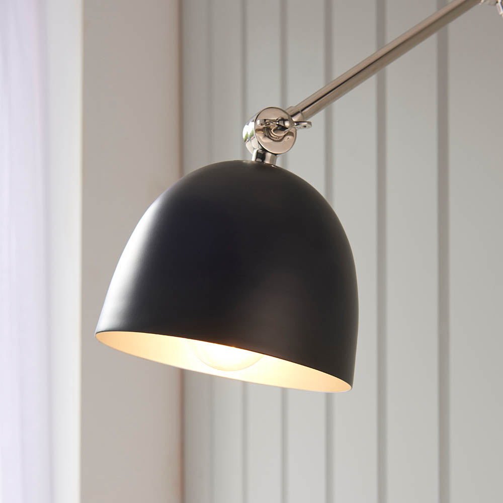 Lehal Swing Arm Wall Light Polished Nickel - Comet Lighting