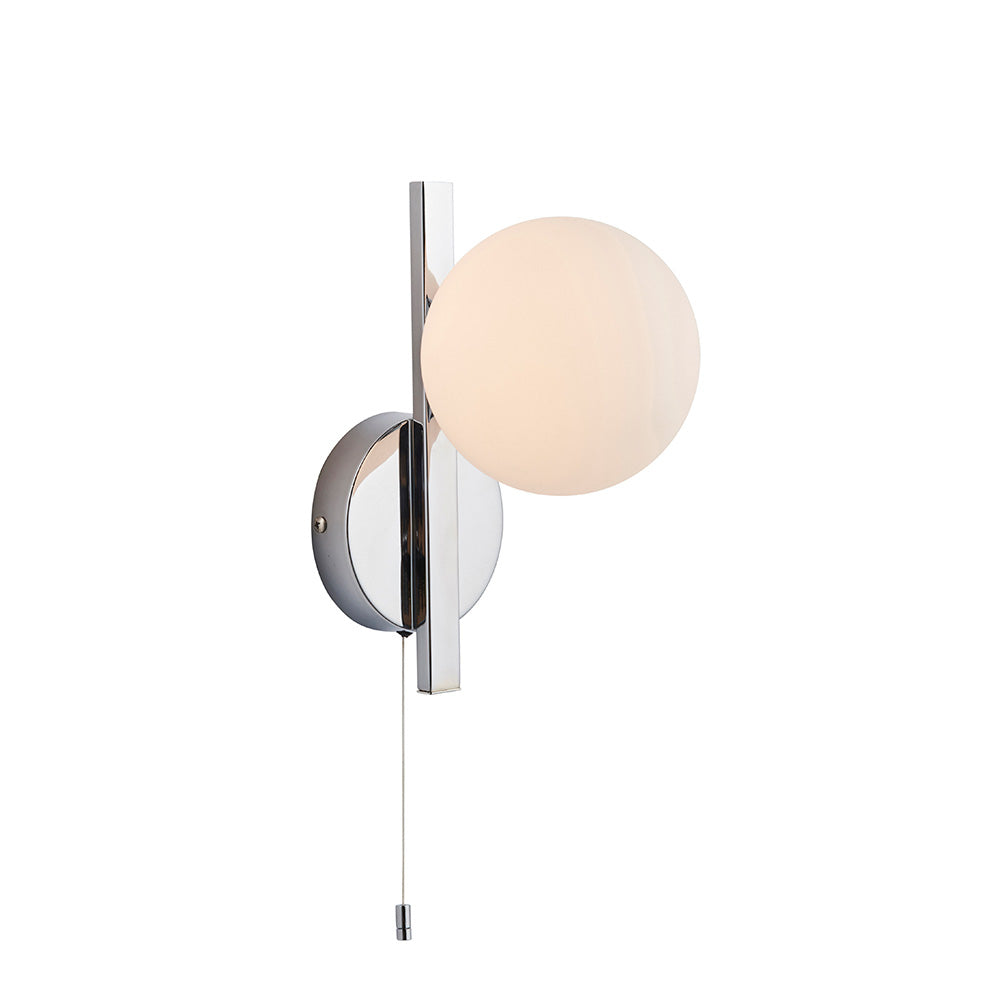 Spa Wall Chrome plate & matt opal glass