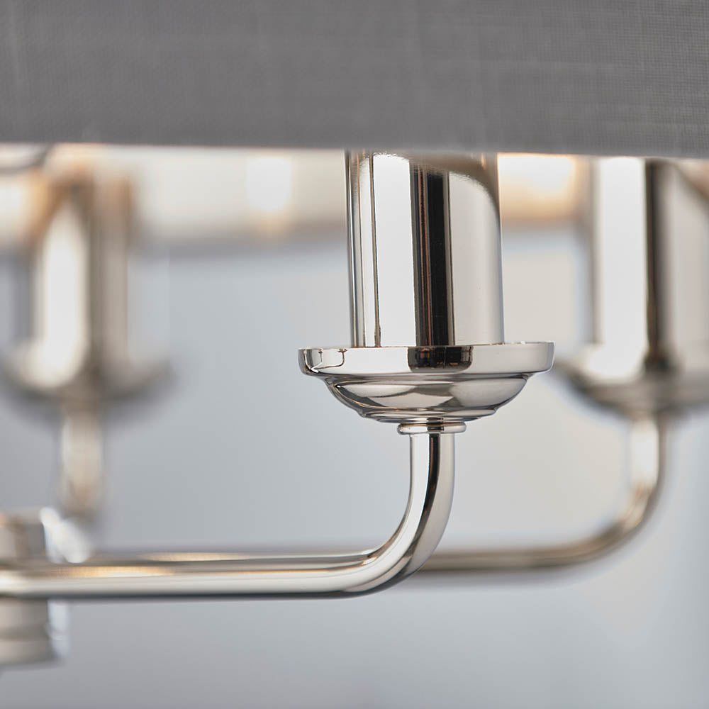 Highclere 6-Light Pendant Ceiling Light with Charcoal Shade - Comet Lighting