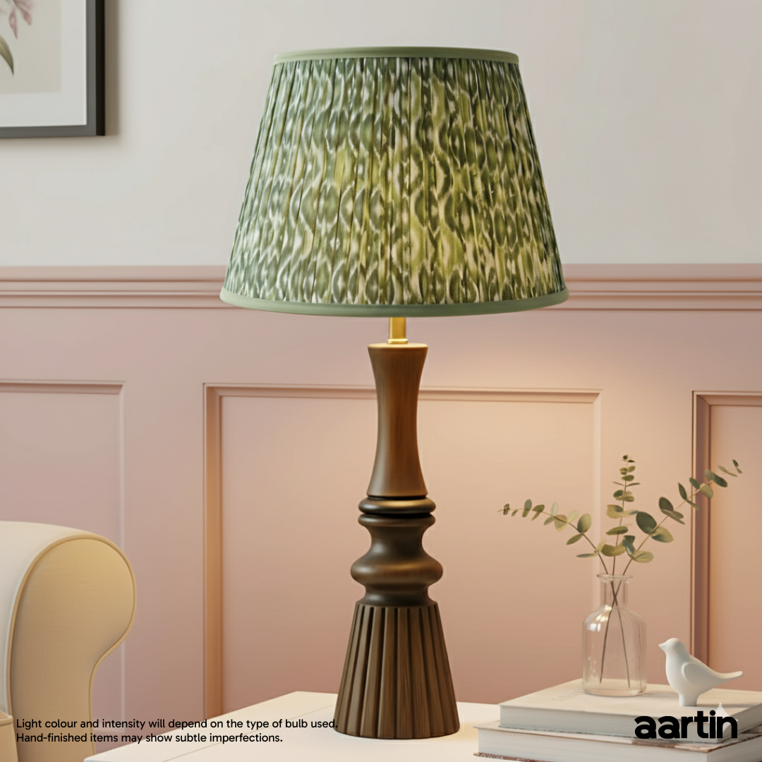 AARTIN CELESTIA TABLE LAMP IN WOOD WITH DARK NATURAL WOOD FINISH (BASE ONLY)