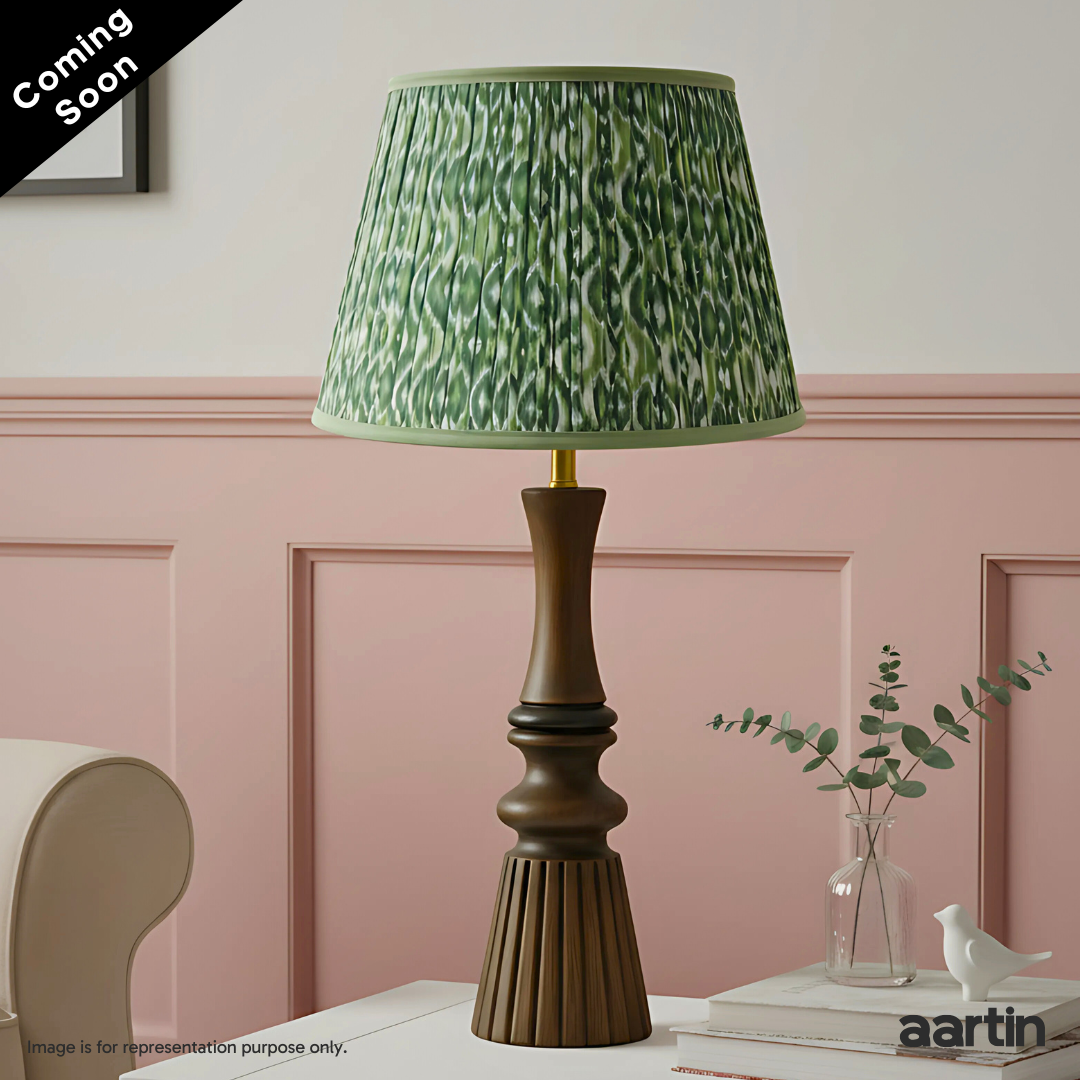 AARTIN CELESTIA TABLE LAMP IN WOOD WITH DARK NATURAL WOOD FINISH (BASE ONLY)