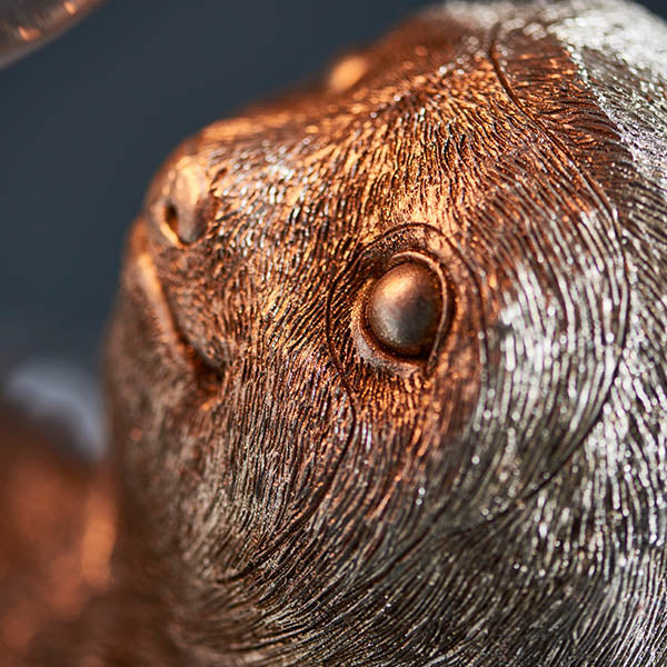 Sloth Table Vintage silver paint & chrome plate