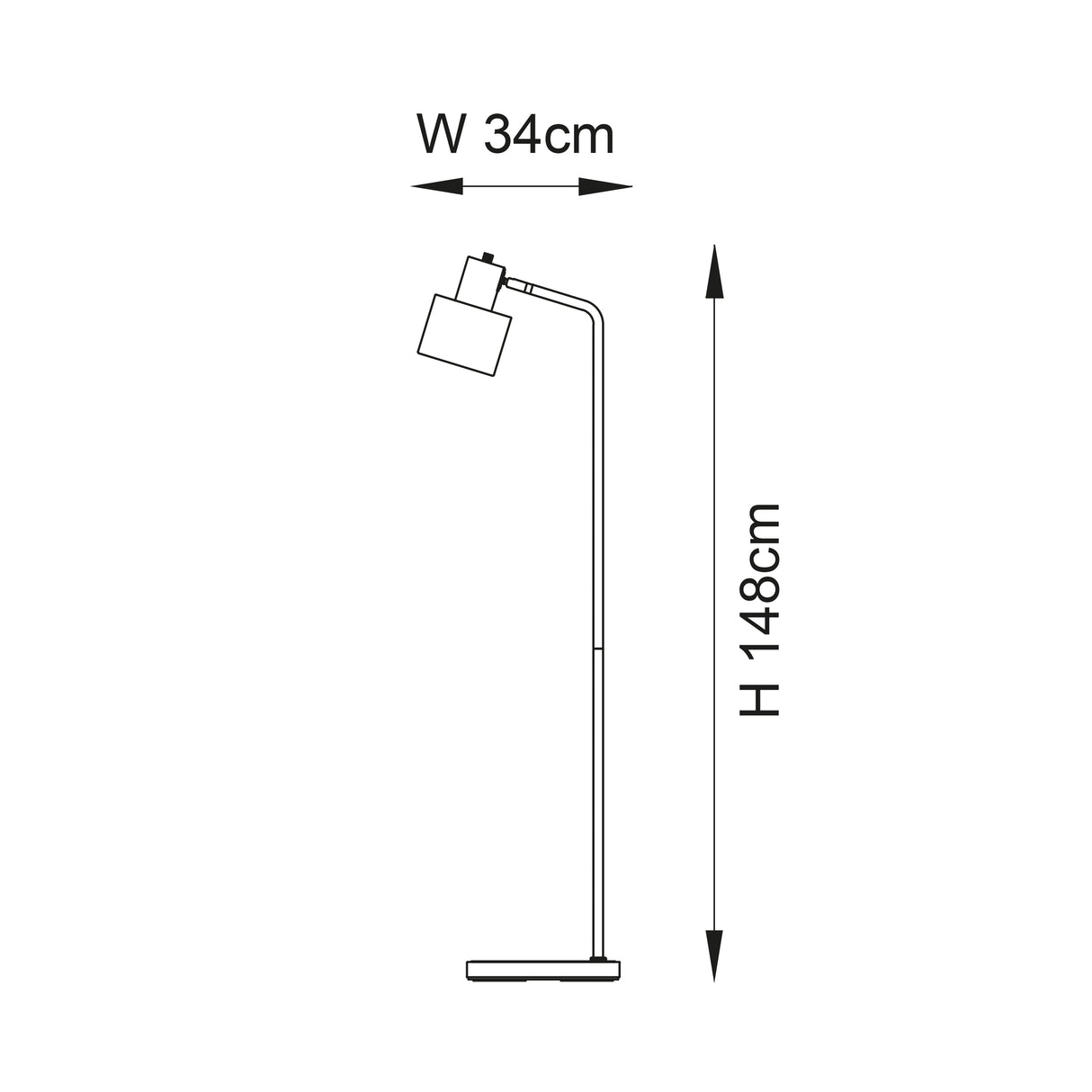 Mayfield Task Floor Antique Brass - Comet Lighting