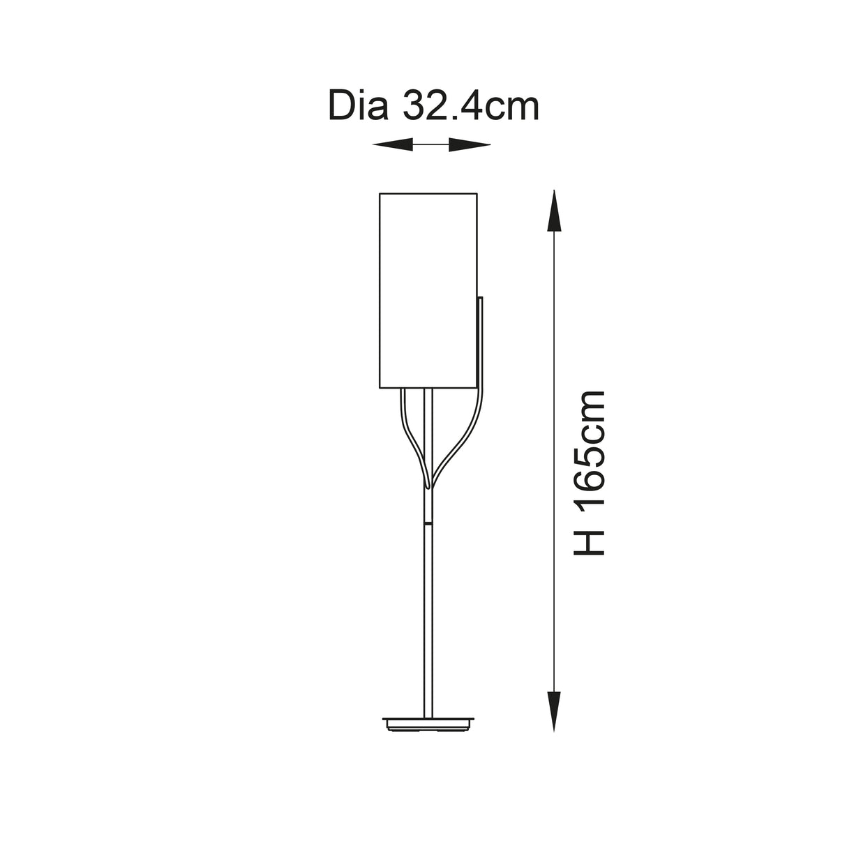 Fraser Floor Lamp Satin Brass - Comet Lighting