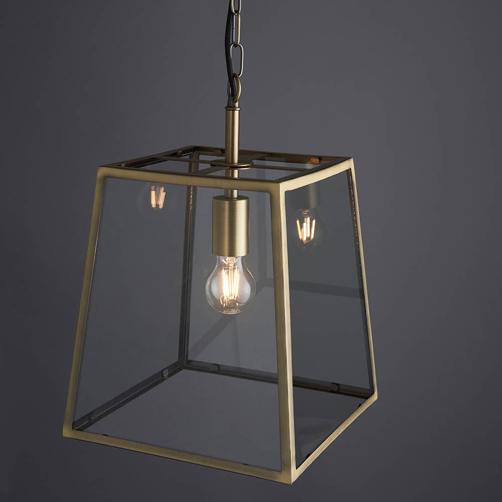Hurst Ceiling Pendant Antique Brass - Comet Lighting