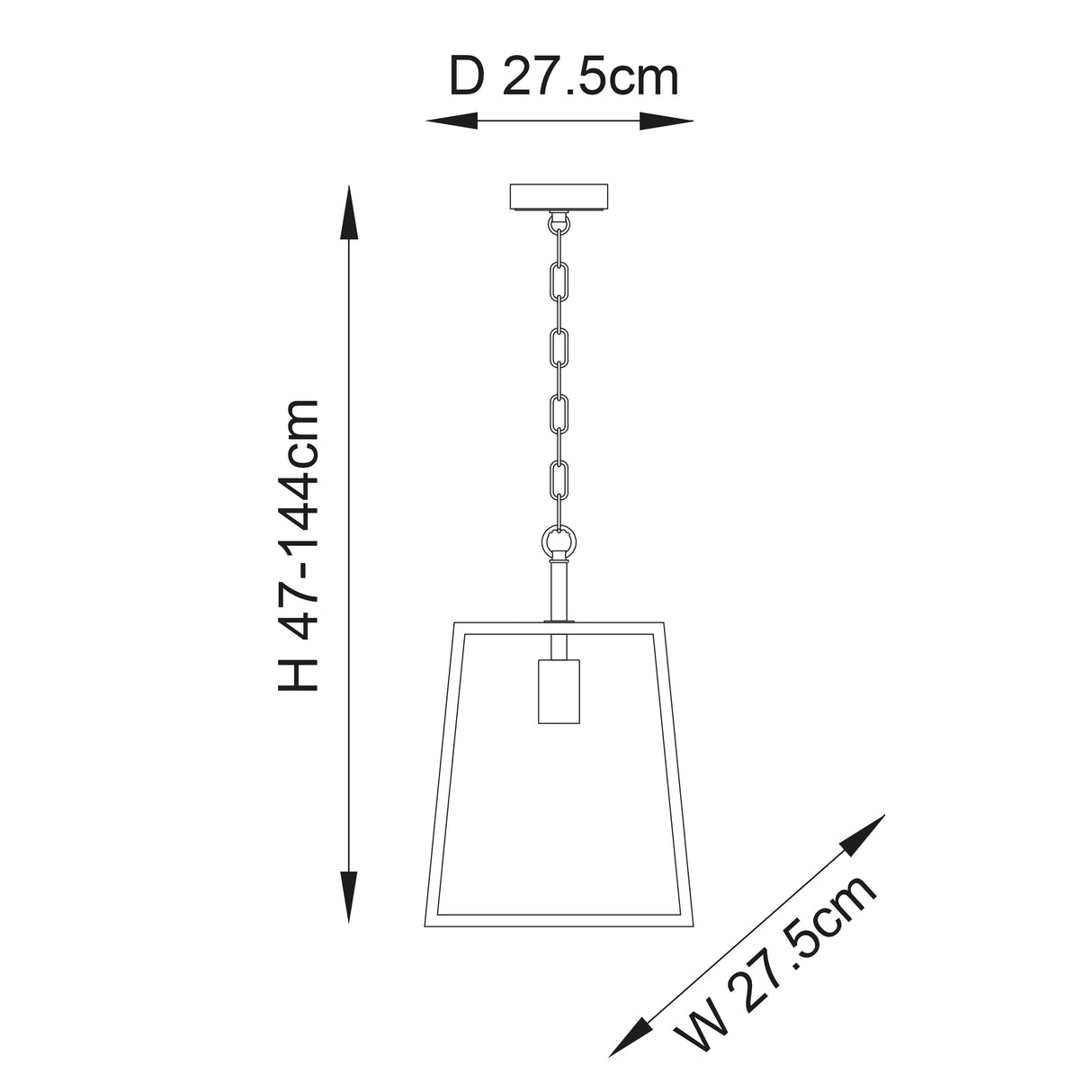 Hurst Ceiling Pendant Antique Brass - Comet Lighting