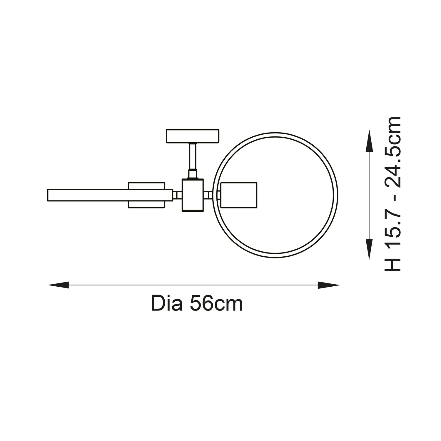 Merola 3Lt Semi-Flush Ceiling Light Chrome Plated - Comet Lighting