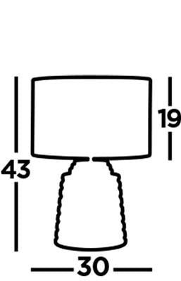 Liana Table Lamp - Grey Cement & Grey Fabric Shade