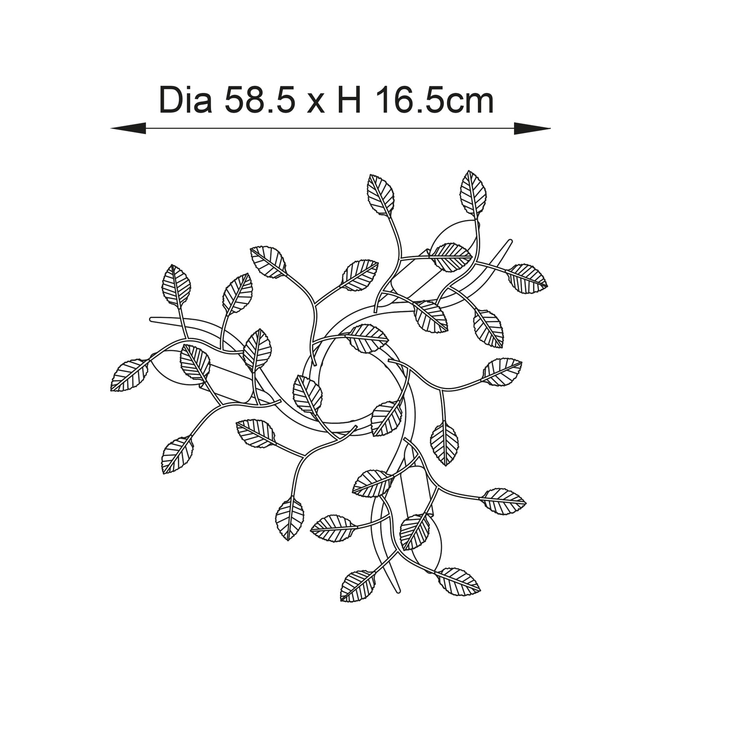 Nossob 3Lt Flush Ceiling Light Gold Leaf - Comet Lighting