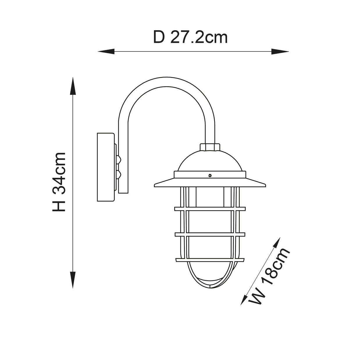 Port 1lt Wall - Comet Lighting
