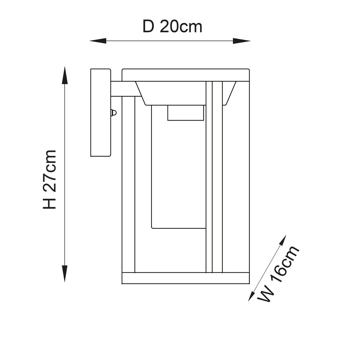 Braden 1lt Wall - Comet Lighting