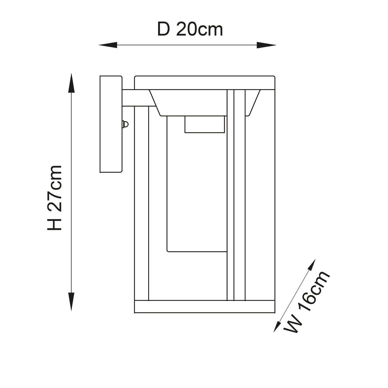 Braden 1lt Wall - Comet Lighting