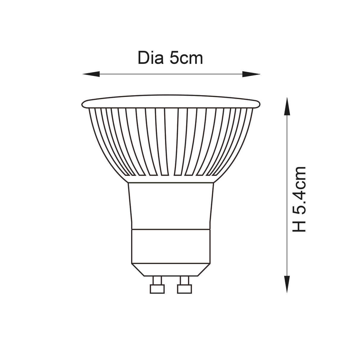 Endon GU10 LED SMD 60 degree 7w 4000k 250lm Dimmable - Comet Lighting