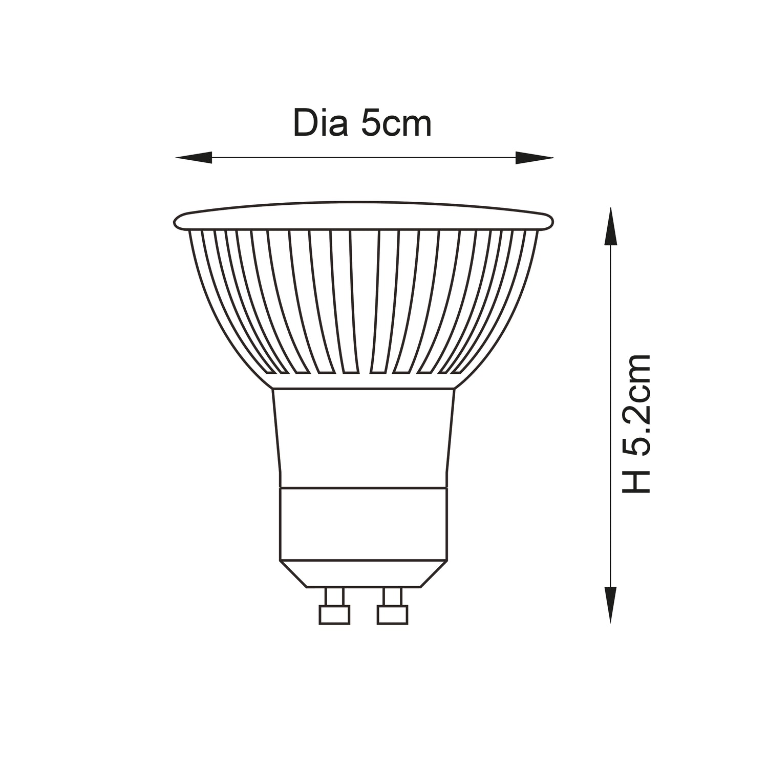 Endon GU10 LED SMD 38 degree 5.5w 4000k 470lm Dimmable - Comet Lighting