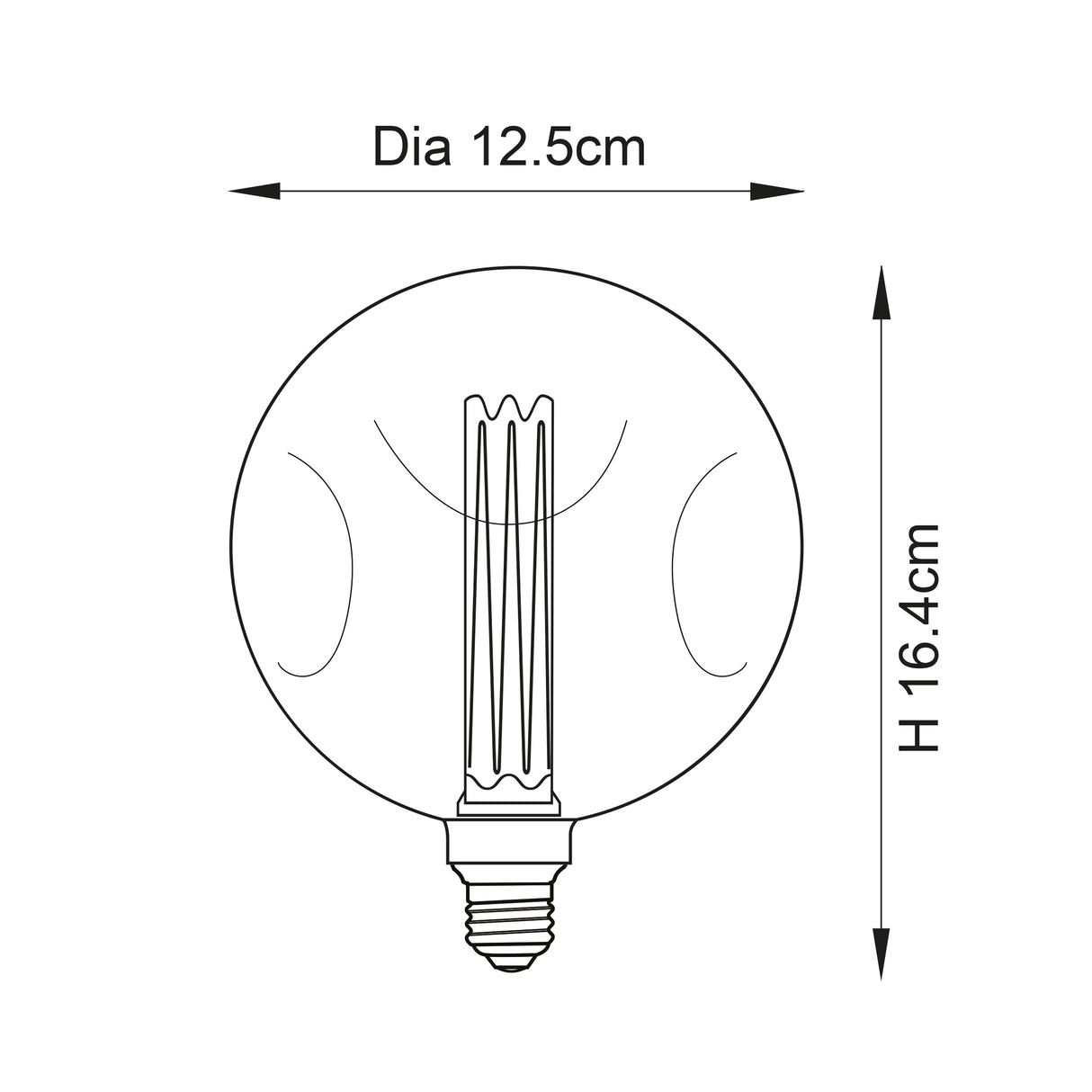 Endon E27 LED Dimple Amber 2.5w 1800k 120lm - Comet Lighting