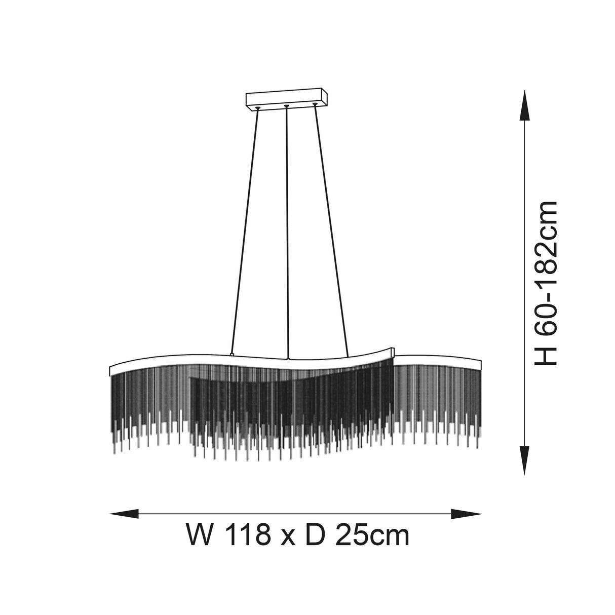 Orphelia 2Lt LED Pendant Ceiling Light Polished Chrome - Comet Lighting