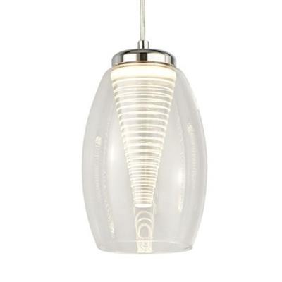 Dulverton 1Lt LED Pendant Ceiling Light With Clear Glass - Comet Lighting
