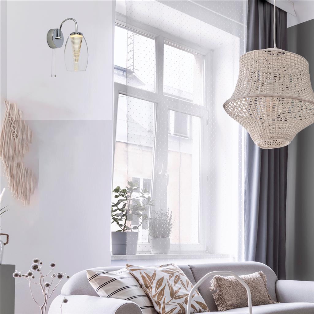 Dulverton 1Lt LED Wall Light With Clear Glass - Comet Lighting