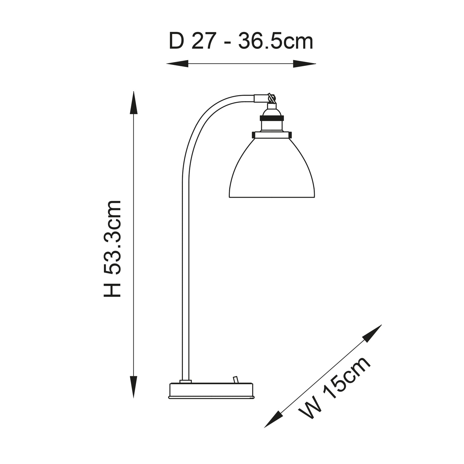 Mourne Table Lamp Bright Nickel - Comet Lighting