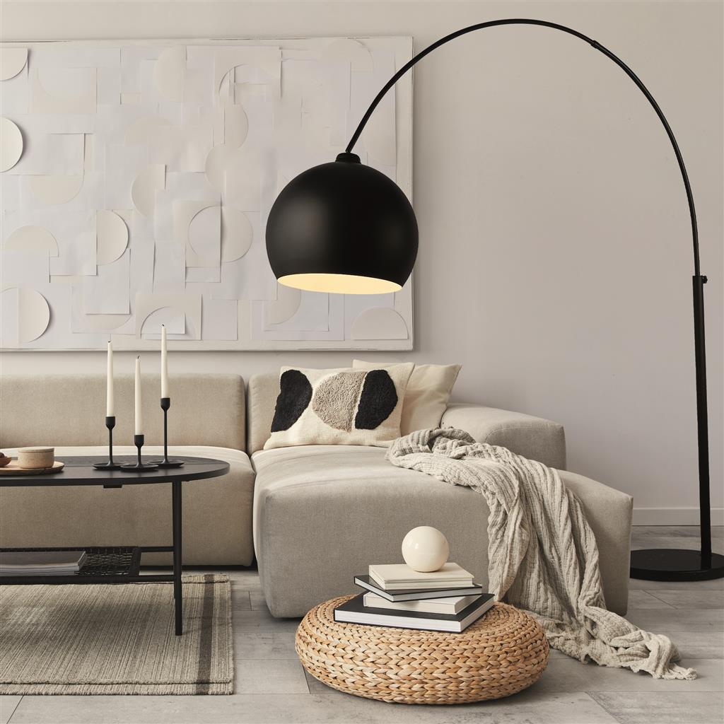 Giant Arc Floor Lamp - Matt Black Metal