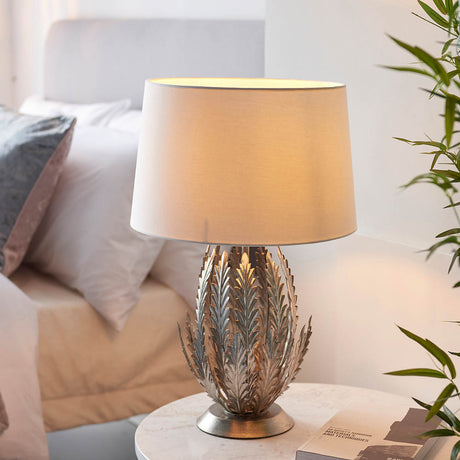 Delphine Table Lamp Silver Leaf - Comet Lighting