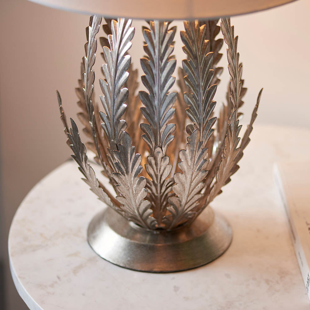 Delphine Table Lamp Silver Leaf - Comet Lighting