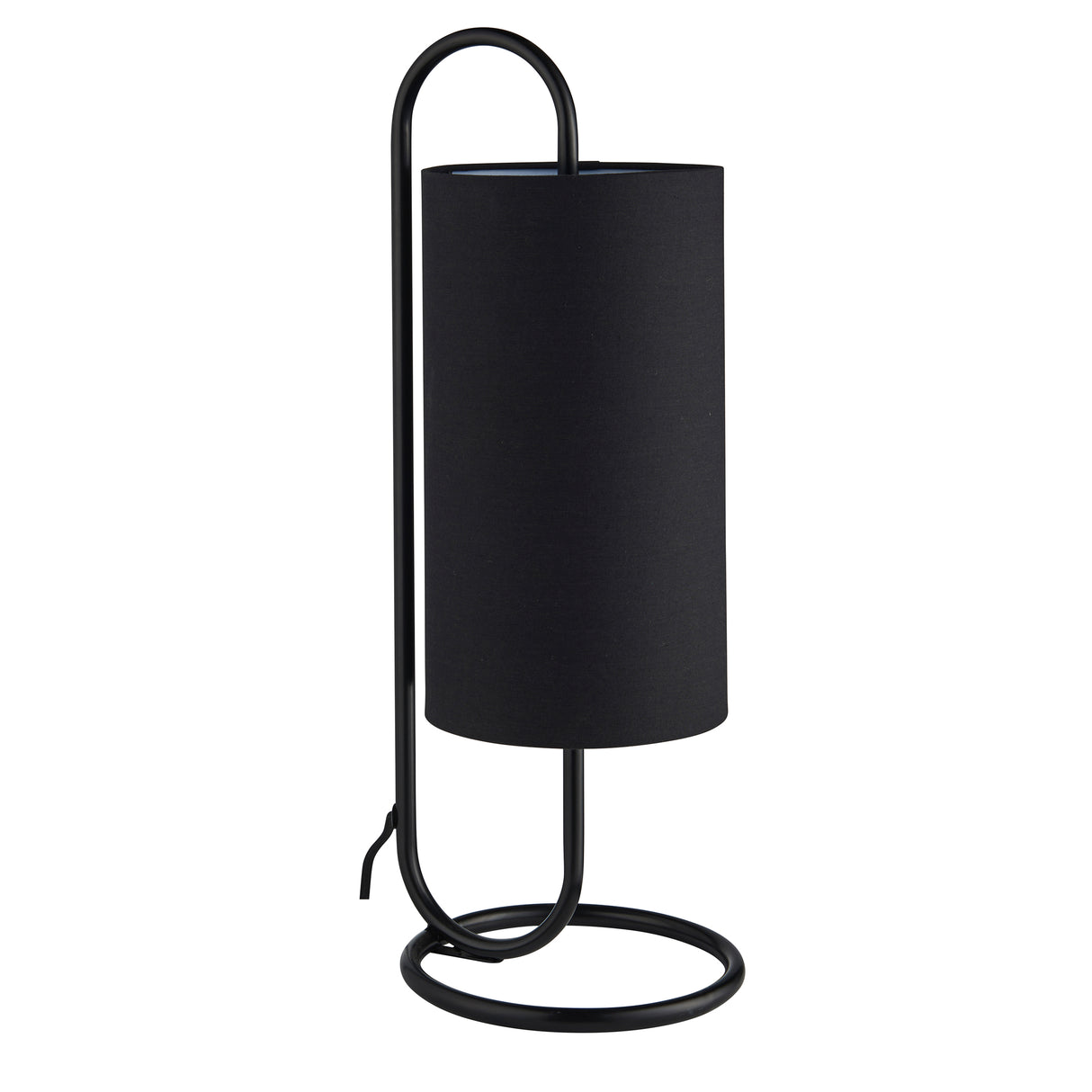 Sura Table Lamp Matt Black w/ Black Shade - Comet Lighting