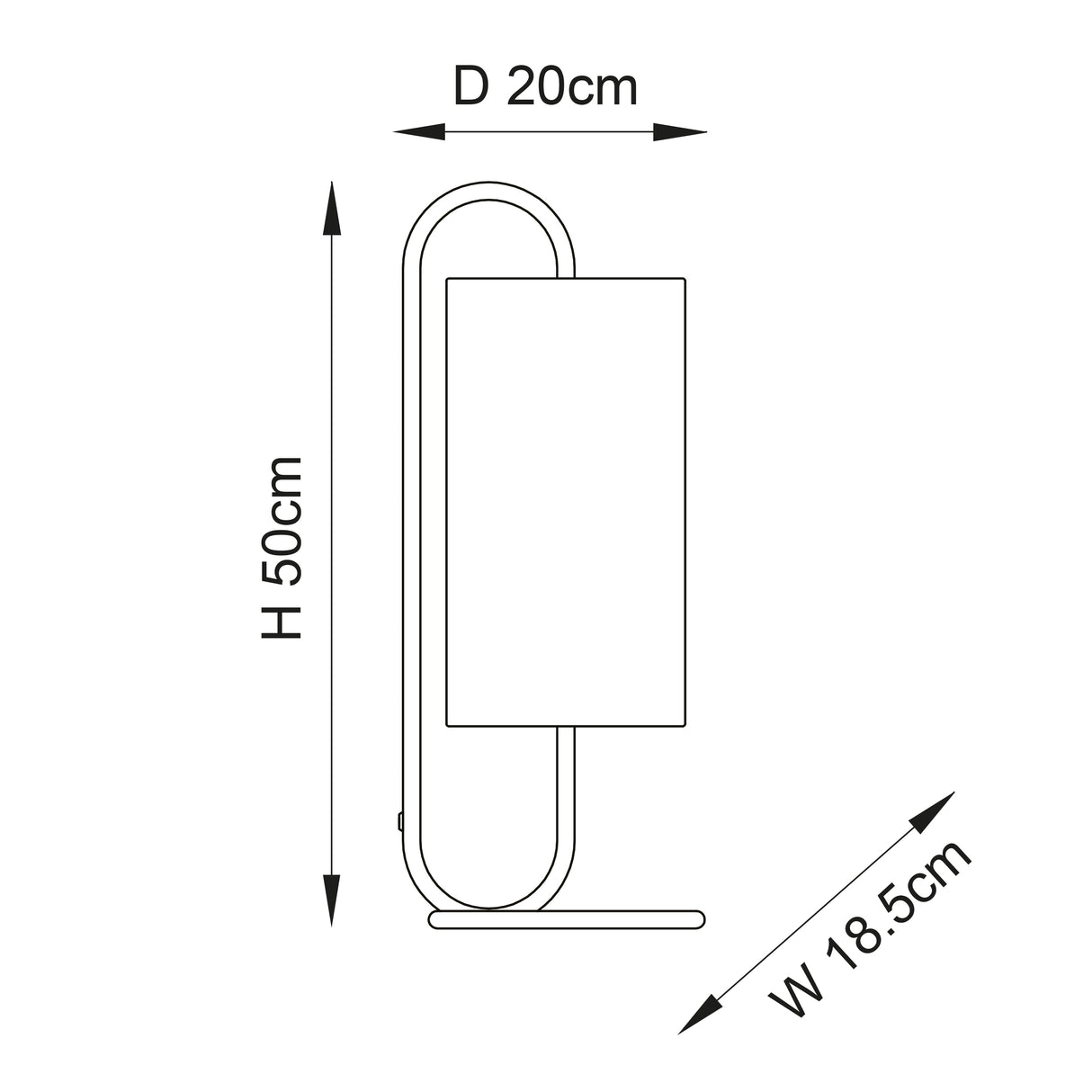 Sura Table Lamp Matt Black w/ Black Shade - Comet Lighting