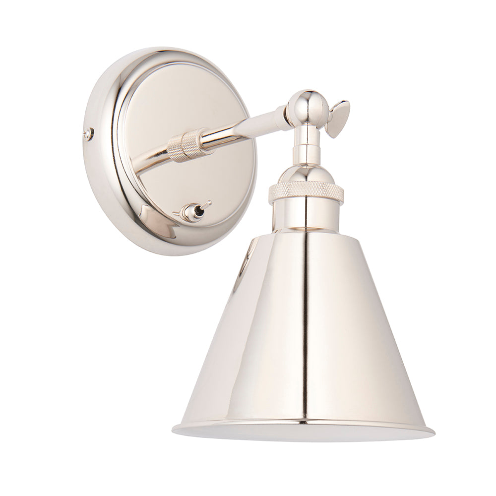 Glomma Wall Light Bright Nickel