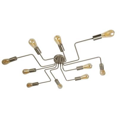 Searchlight Circuit 10Lt Ceiling Flush| Satin Silver - Comet Lighting