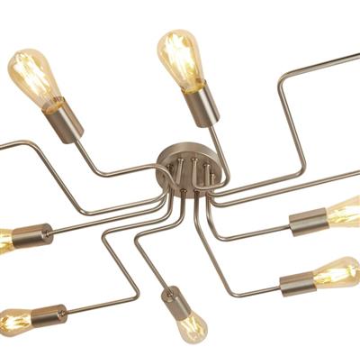 Searchlight Circuit 10Lt Ceiling Flush| Satin Silver - Comet Lighting