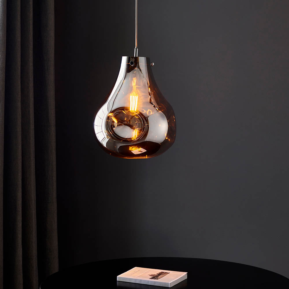Huai Large Pendant Ceiling Light Chrome