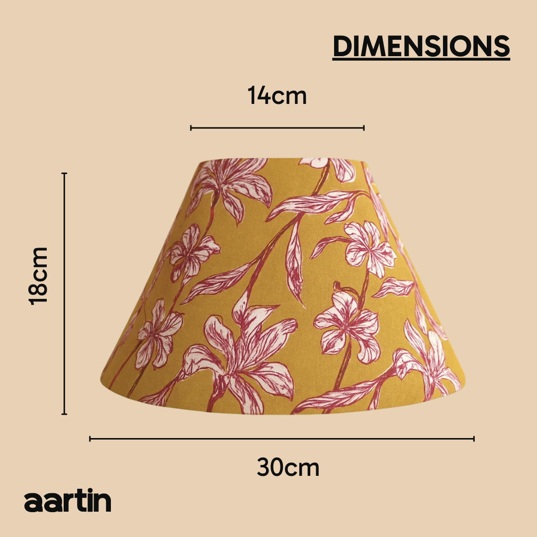 AARTIN 30 CM HONEY PETALS EMPIRE ROLLED LAMPSHADE IN COTTON