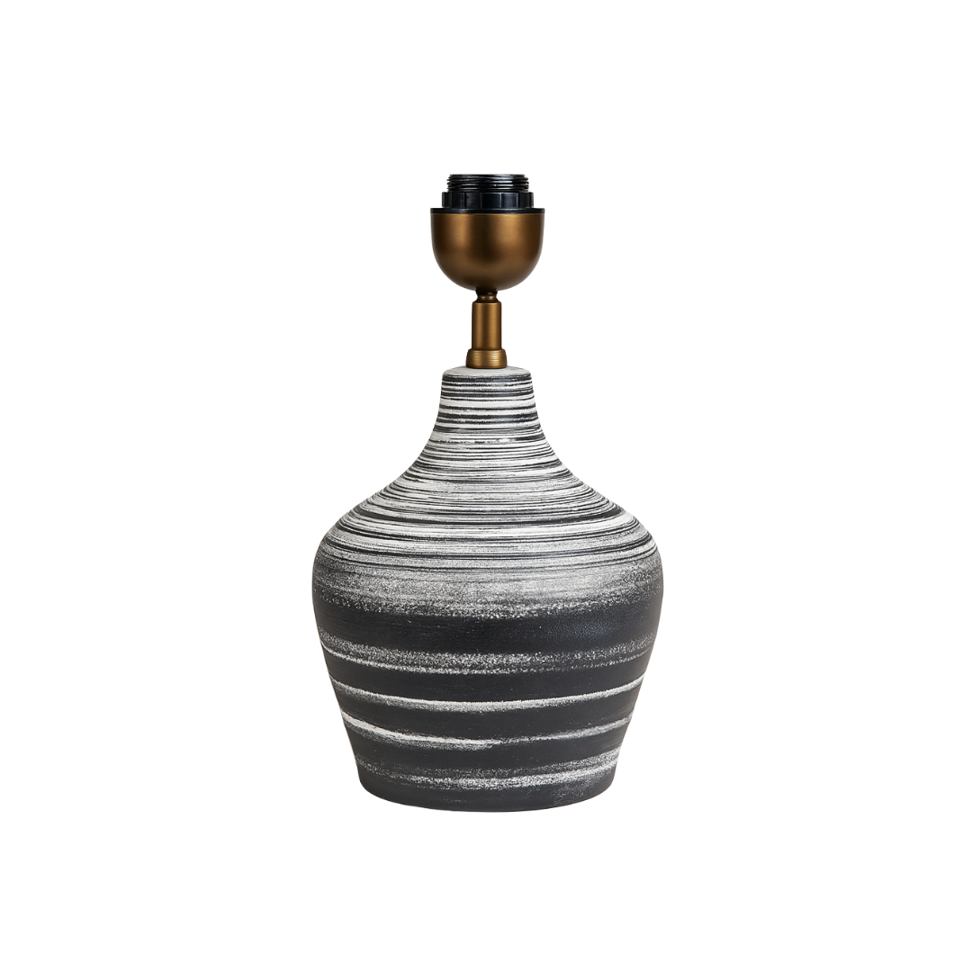 AARTIN Eden Ceramic Table Lamp - Black & White ( Base Only )