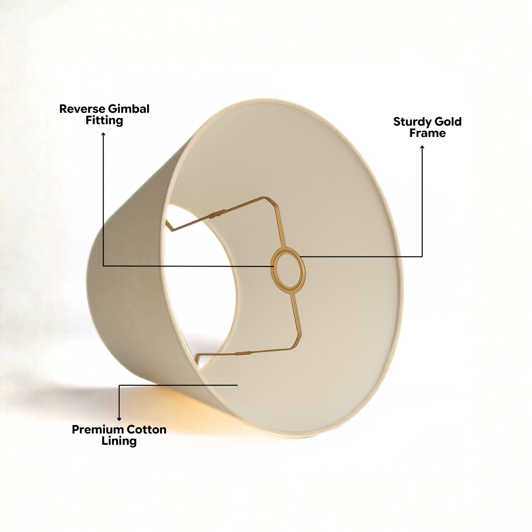 AARTIN Straight Empire Rolled Lampshade in Light Pink Silk