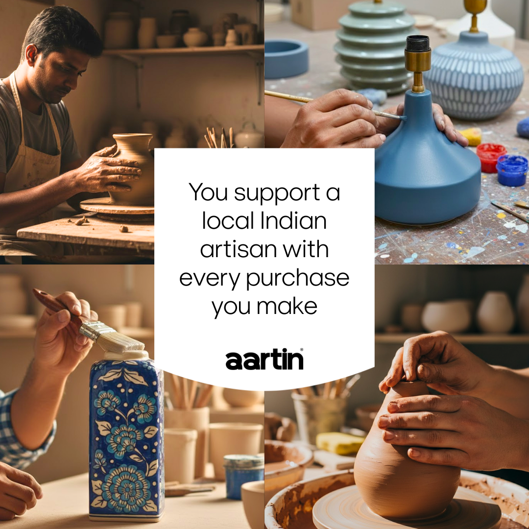 AARTIN Franklin Ceramic Table Lamp - White ( Base Only )