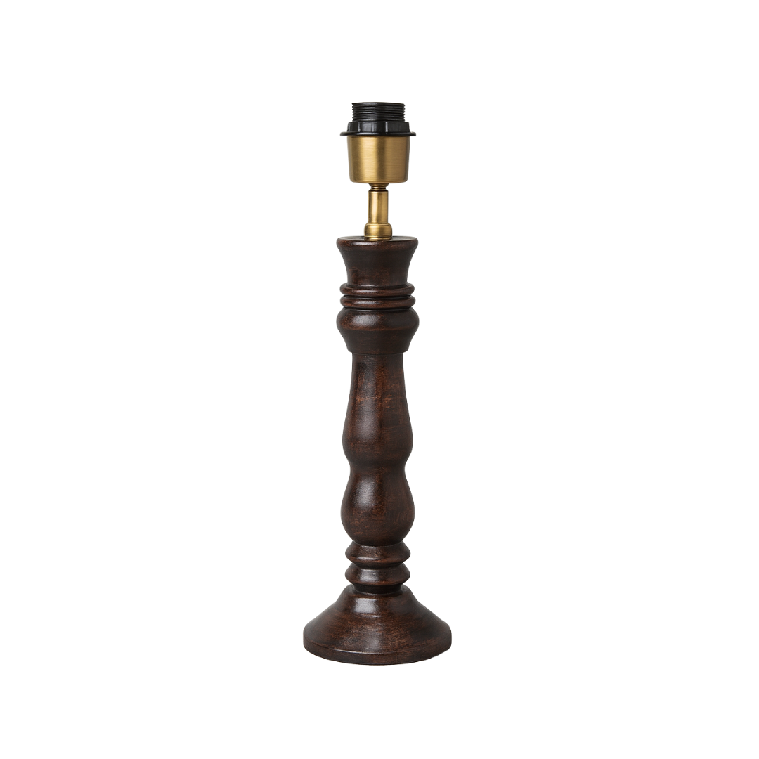 AARTIN Orla Wood Table Lamp - Dark Wood Finish ( Base Only )