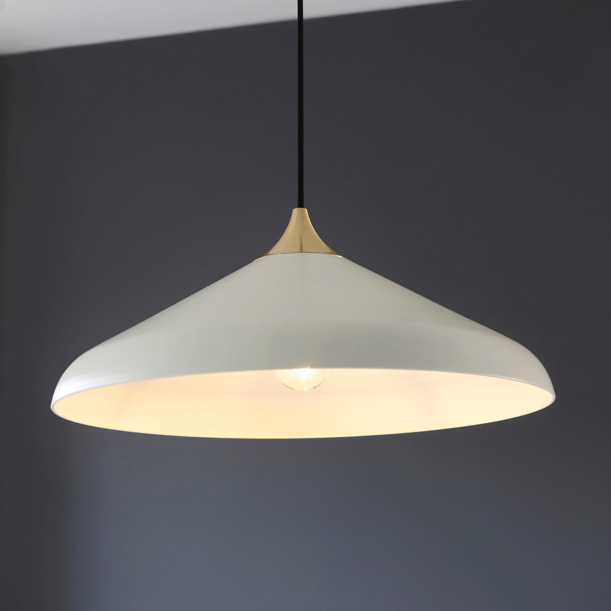 Battle Pendant Ceiling Light Brushed Brass