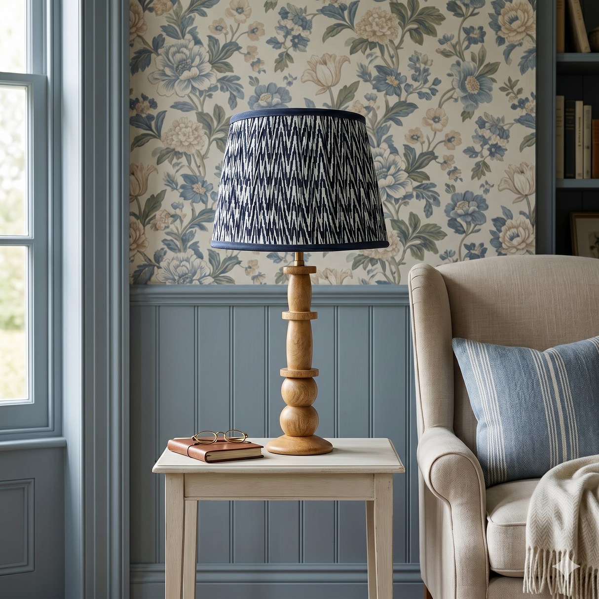 Blue Chevrons Lampshade